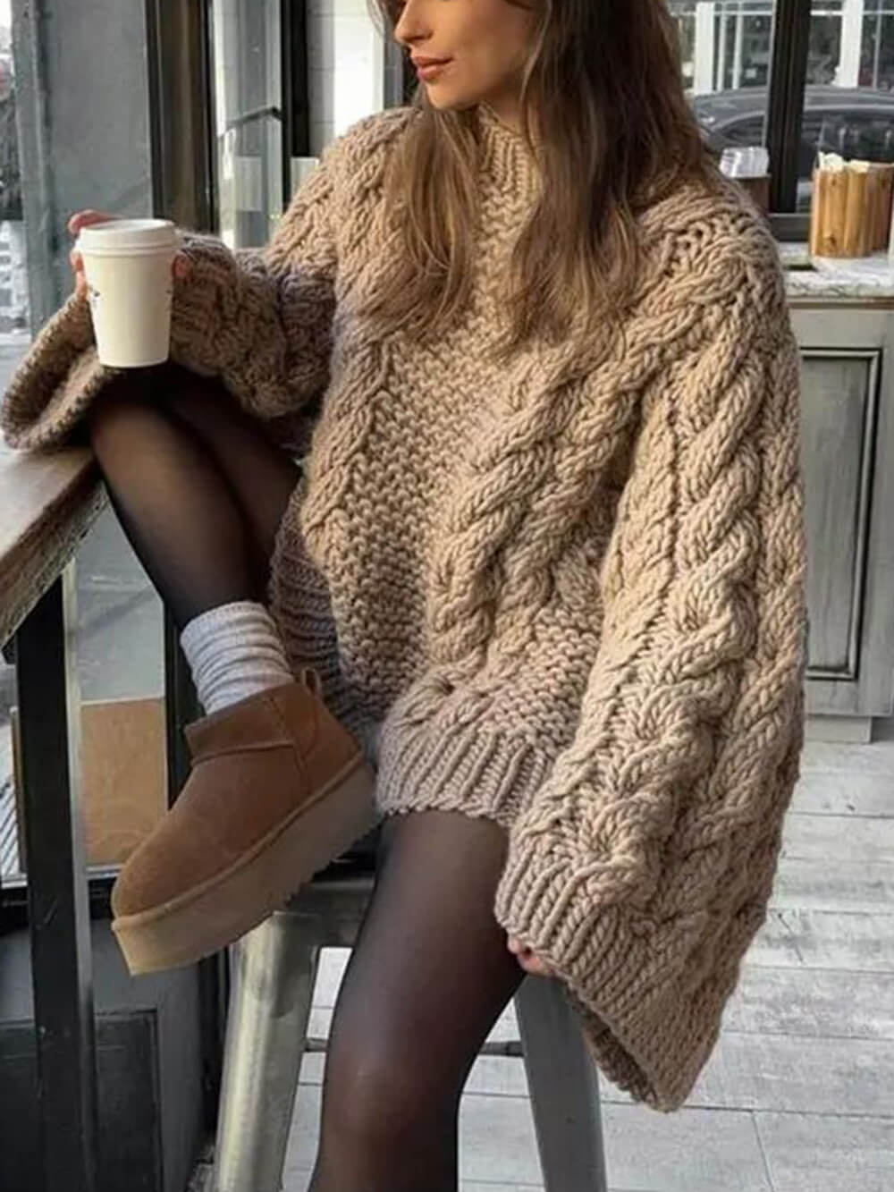Knit Sweater Hearthside Cable cardigan sweater
