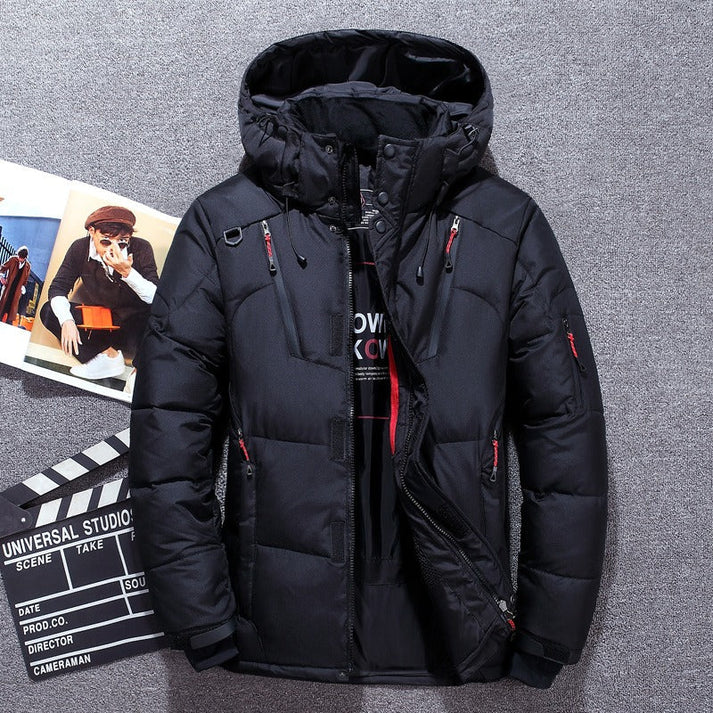 Winter Down Coat Men Duck  Warm  Jacket Overcoat Windbreaker