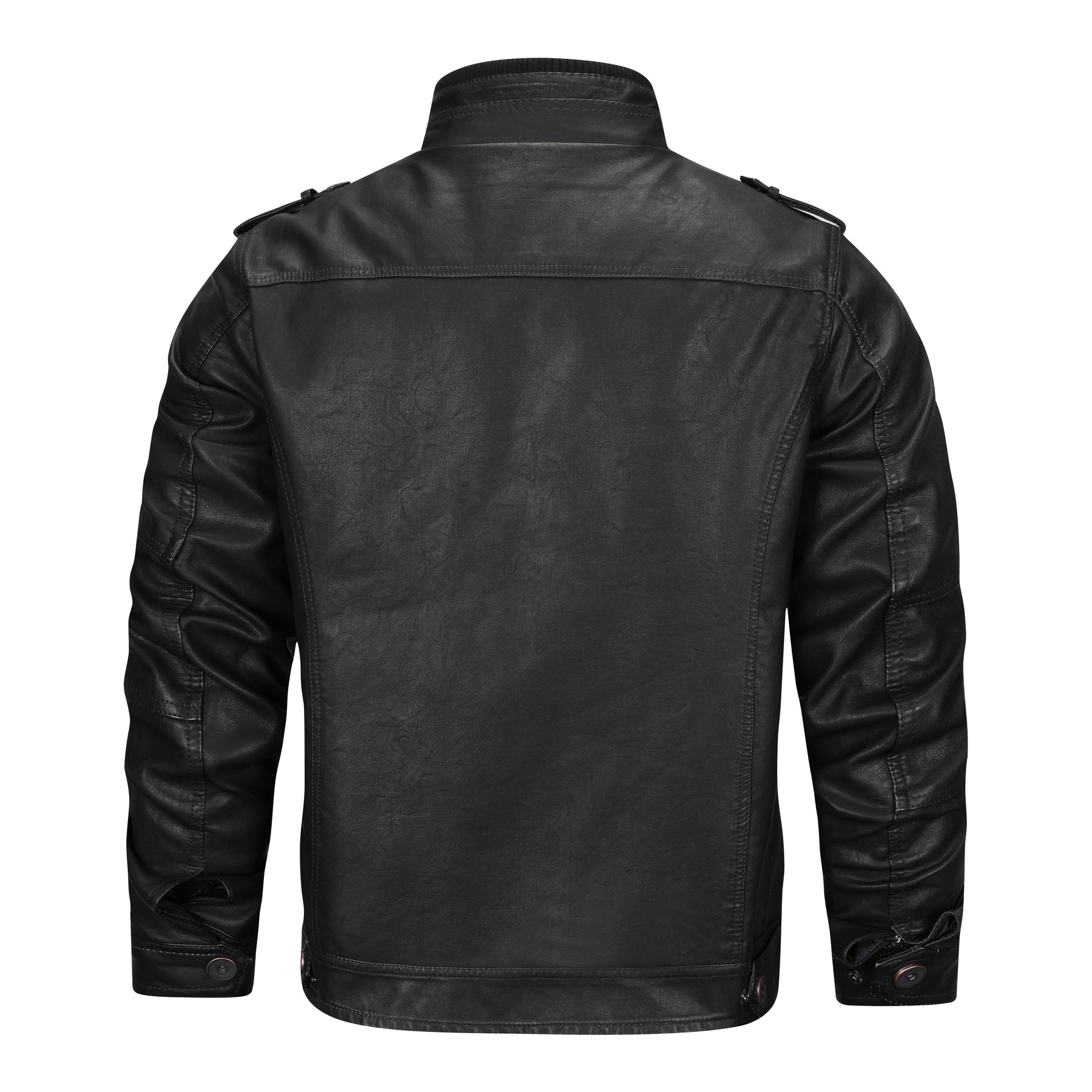 Men's Black Leather Summer Jacket