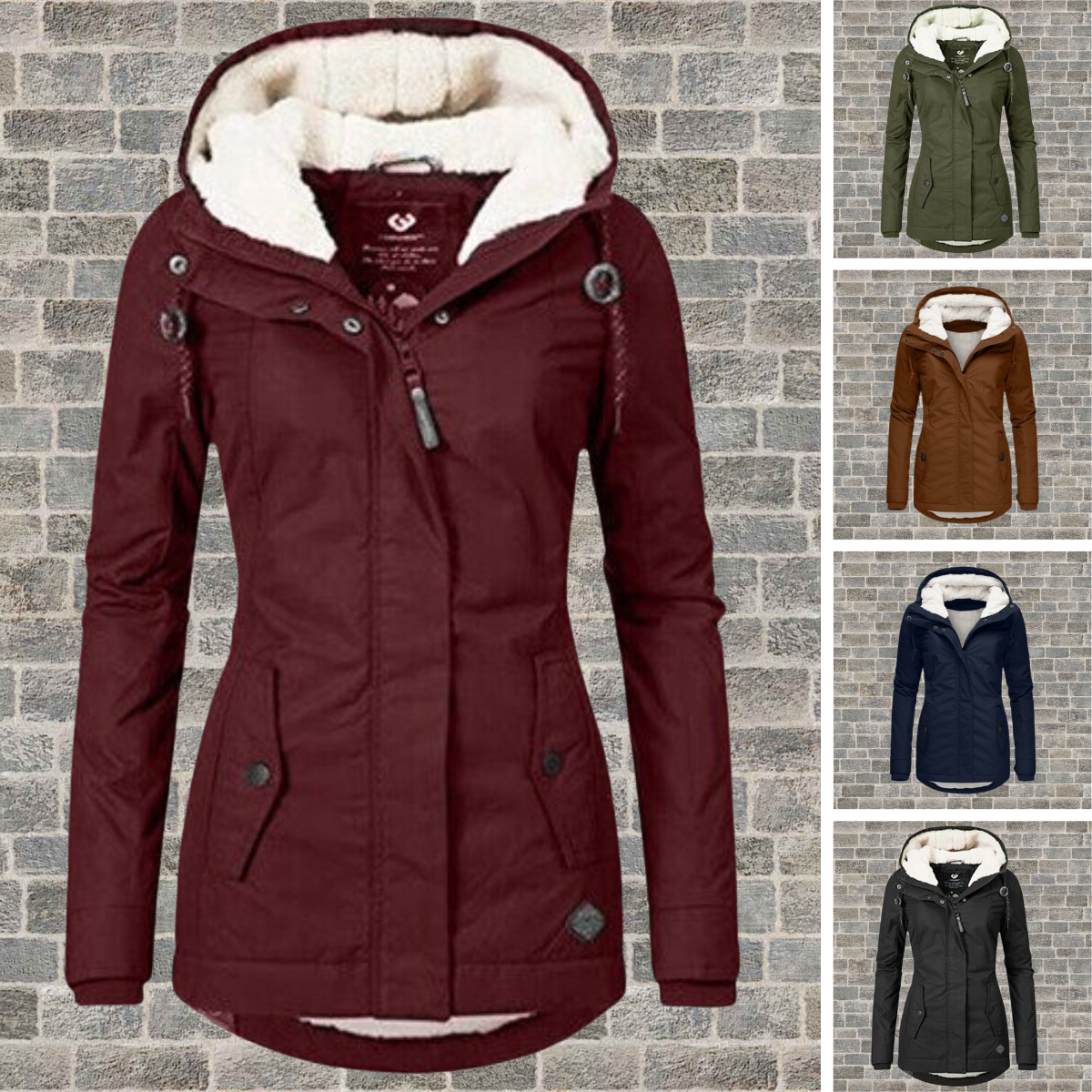 Stylish Pleated Winter Cotton Coat