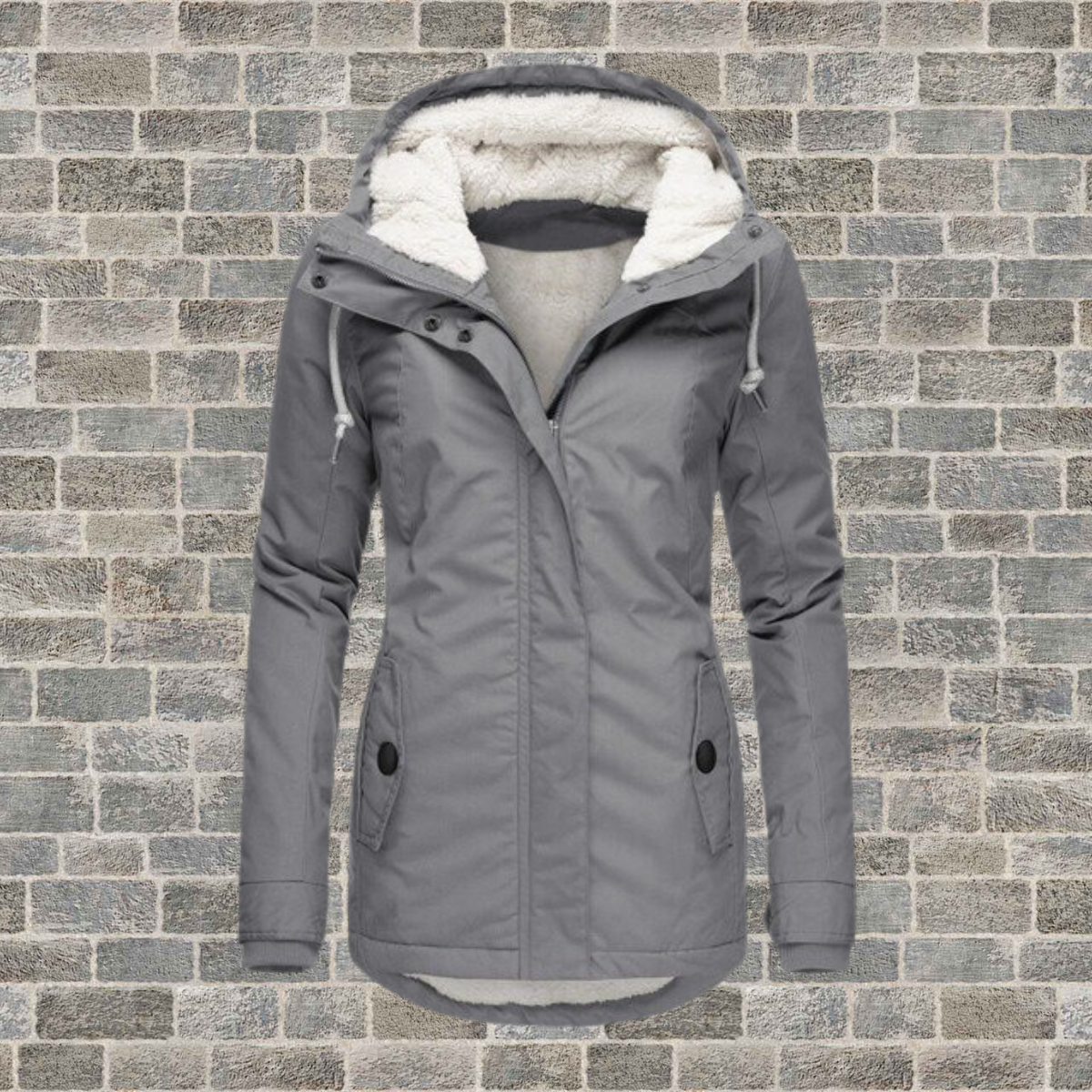 Stylish Pleated Winter Cotton Coat