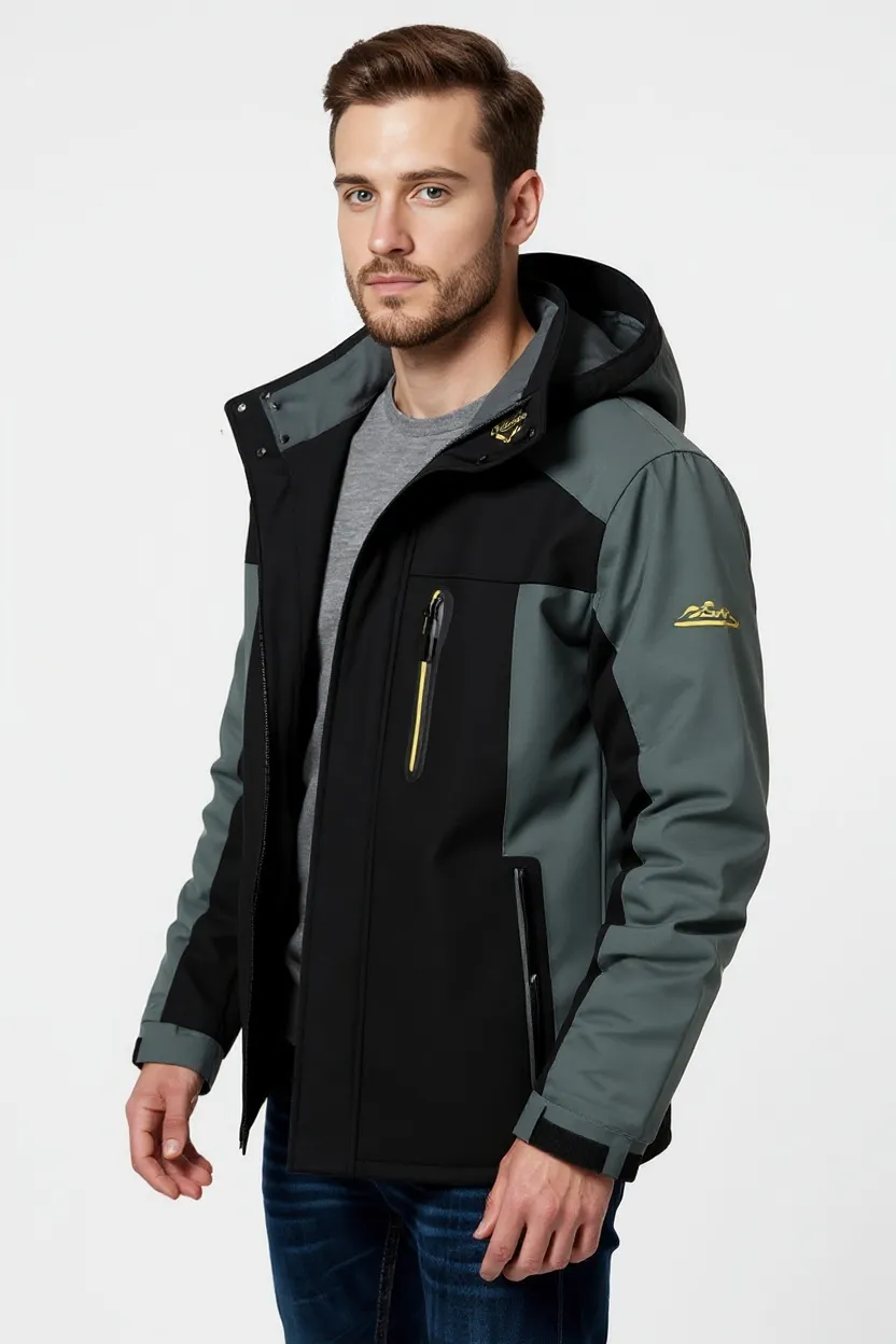 Winter Waterproof Men’s Jacket with Detachable Hood