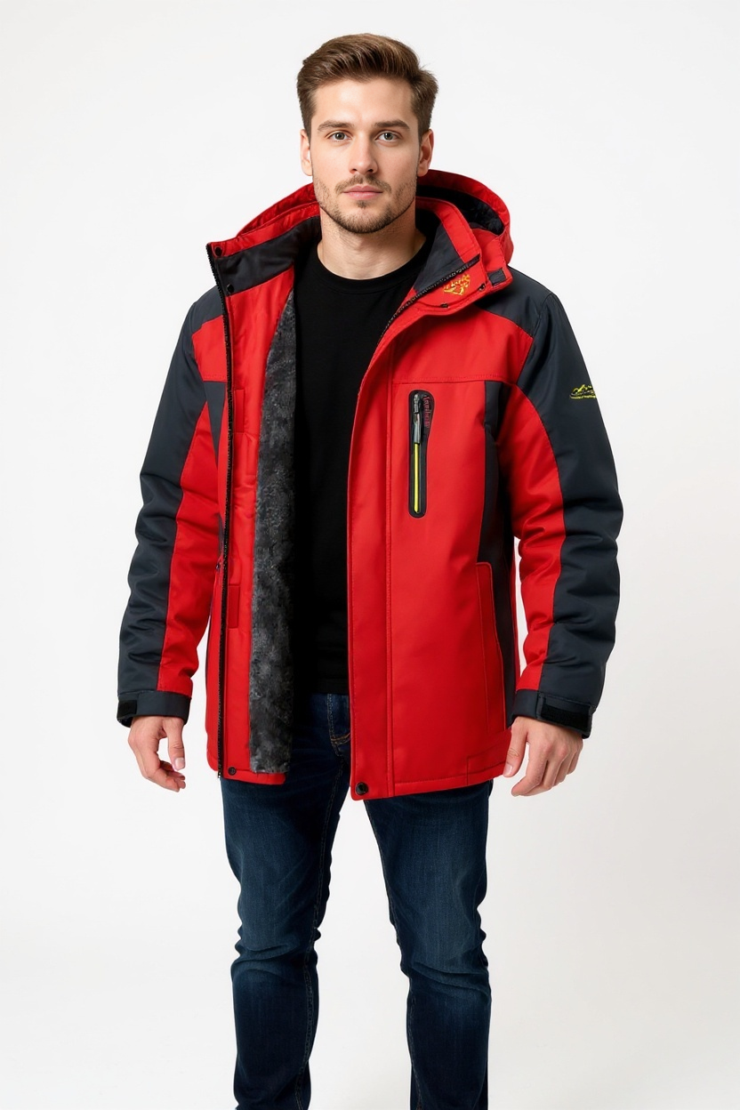 Winter Waterproof Men’s Jacket with Detachable Hood