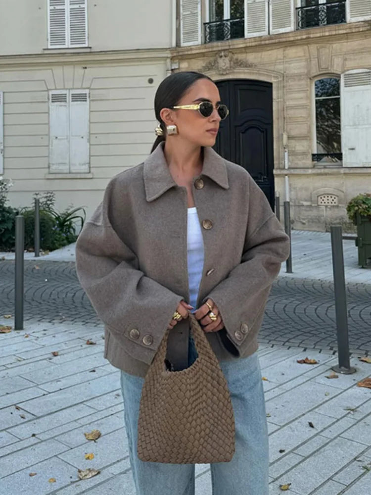 Wool oversized Blend Jacket