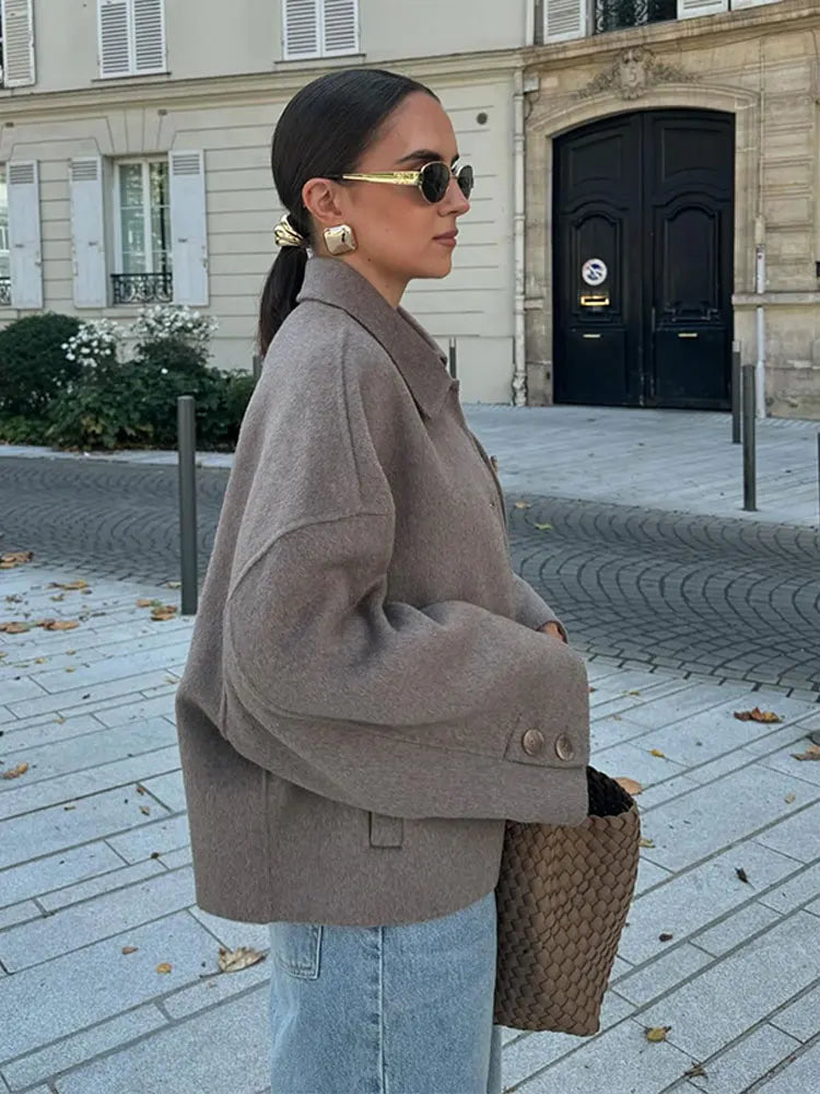 Wool oversized Blend Jacket