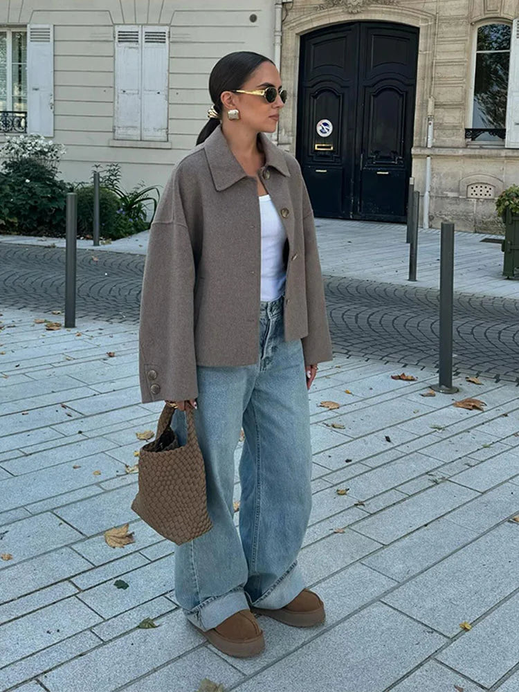 Wool oversized Blend Jacket