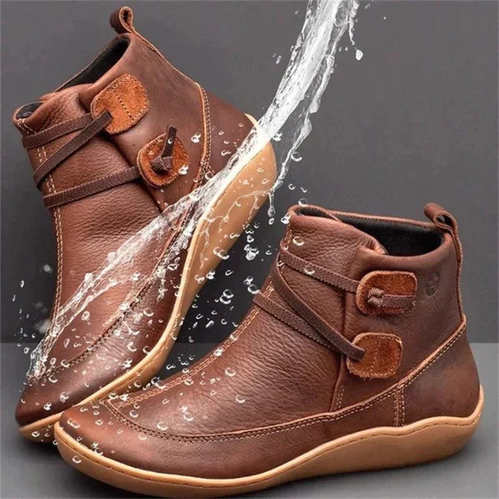 Women’s Waterproof Ankle Boots – Warm Slip-On Winter Shoes