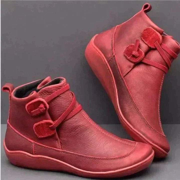 Women’s Waterproof Ankle Boots – Warm Slip-On Winter Shoes