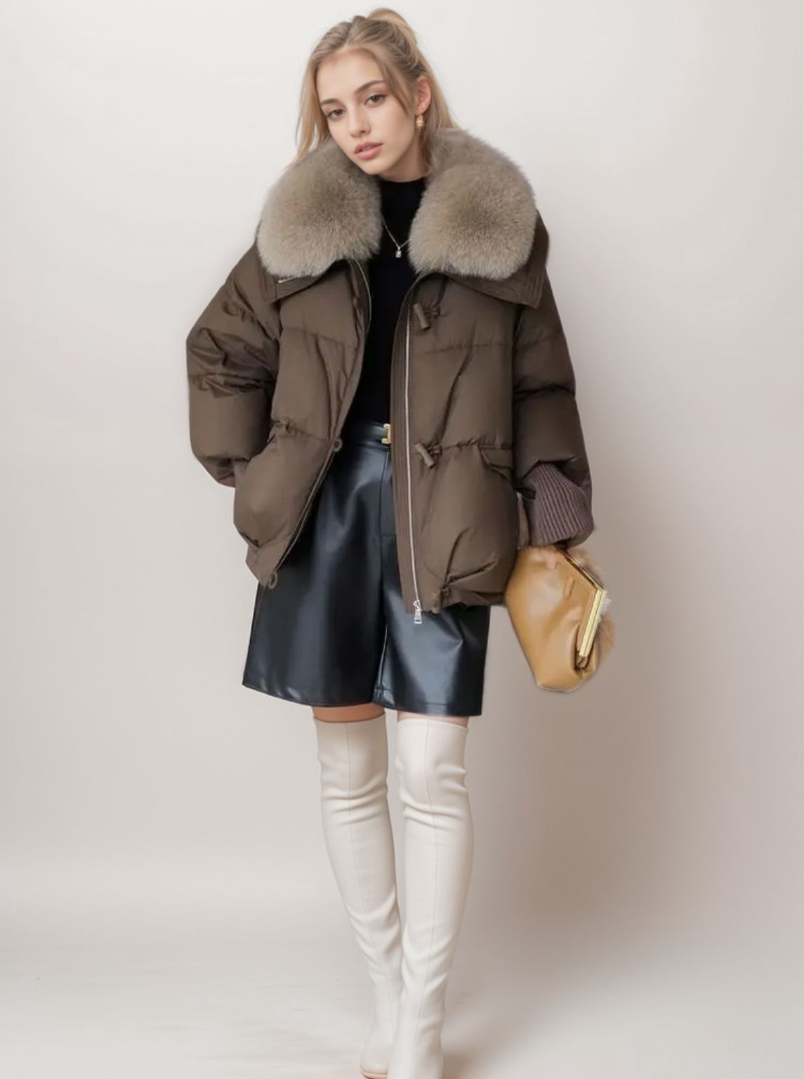 Warm Winter Puffer Jacket – Insulated Down Coat with Soft Cotton Outer Layer for Ultimate Comfort
