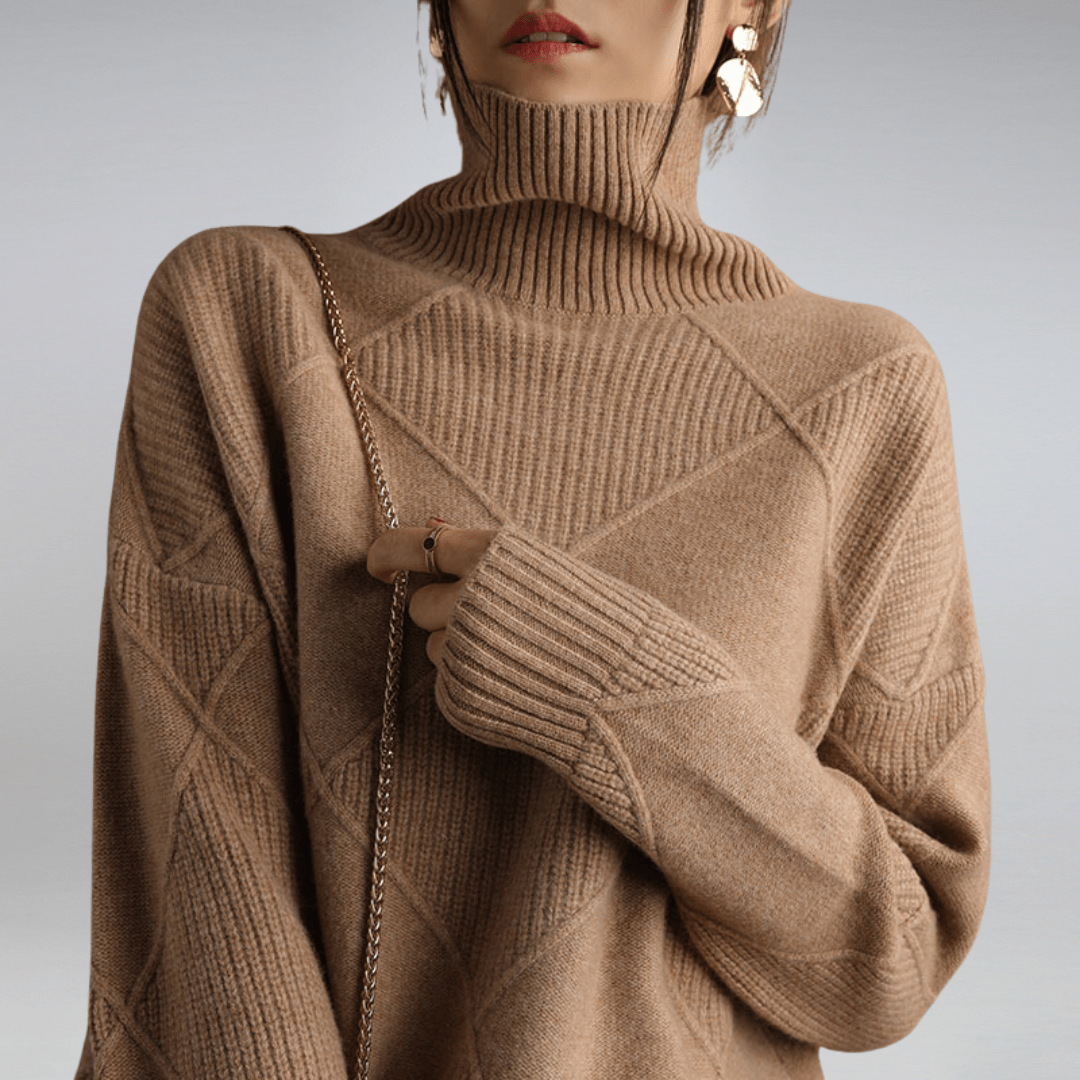 Women’s Cashmere Turtleneck – Elegant Luxury Knit Sweater