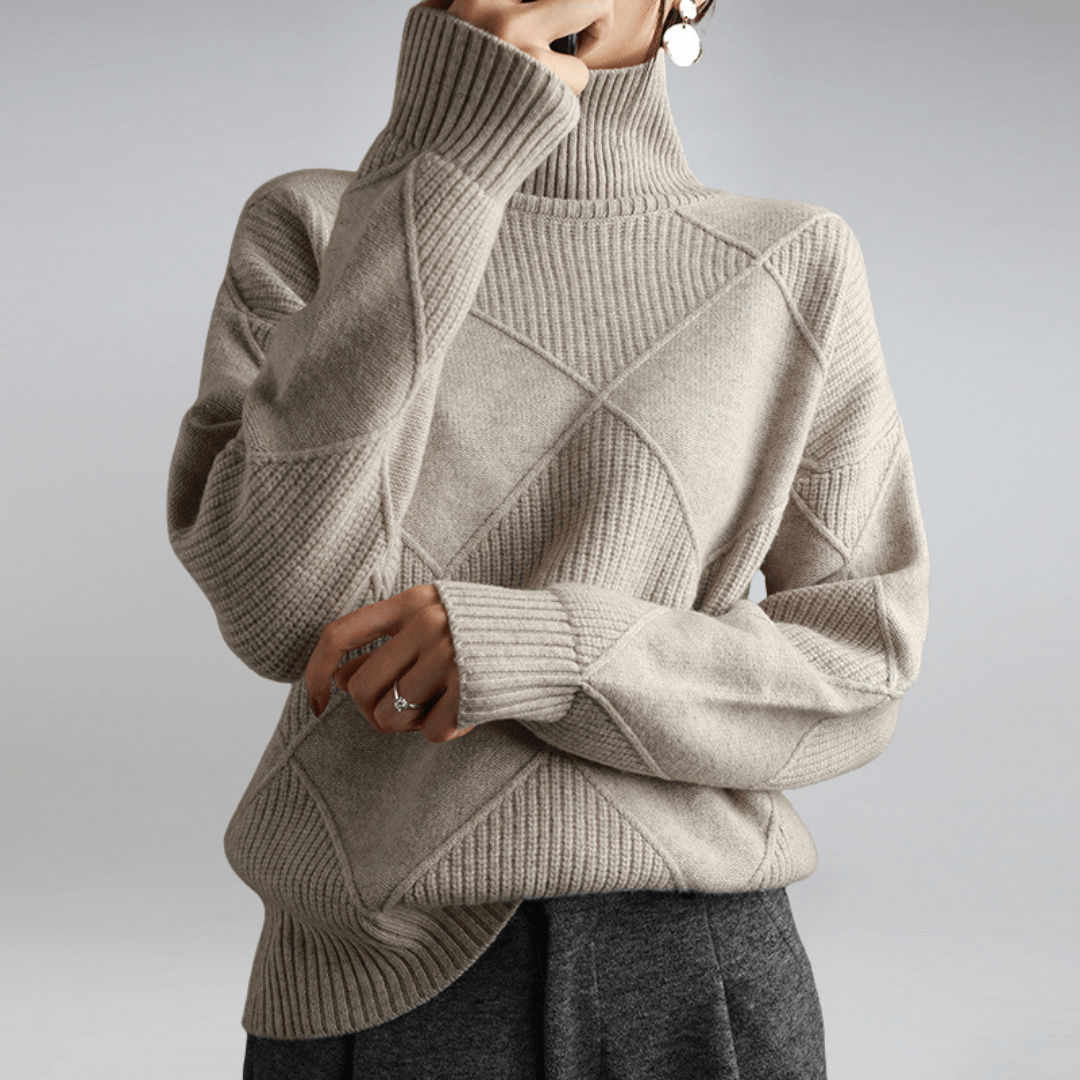 Women’s Cashmere Turtleneck – Elegant Luxury Knit Sweater