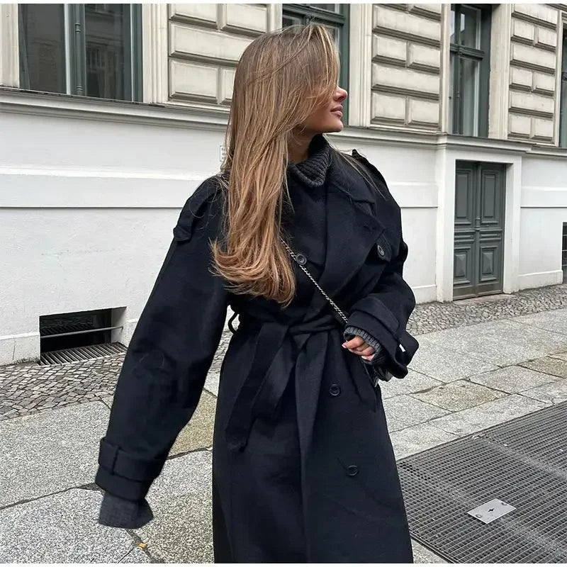 Oversized Wool Blend Coat