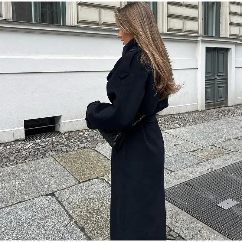 Oversized Wool Blend Coat