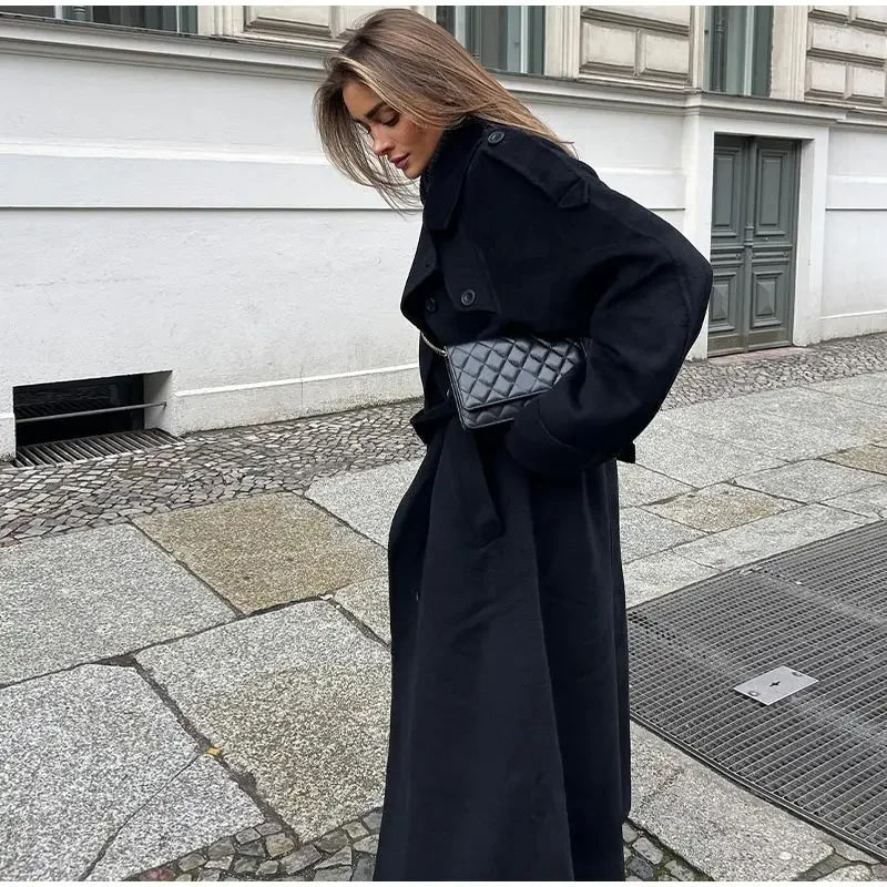 Oversized Wool Blend Coat