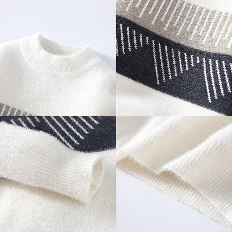 Soft Knit Sweater – Half Turtleneck Fall Pullover
