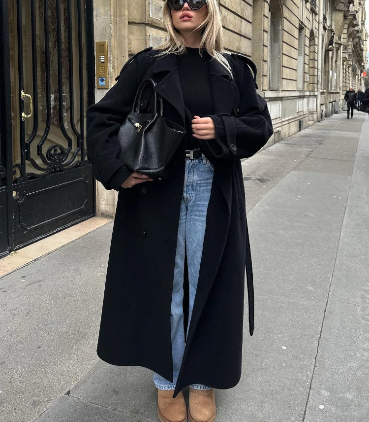 Oversized Wool Blend Coat