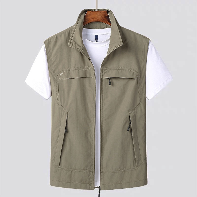 Lightweight Men's Summer Cardigan with Short Sleeves and Quick-Drying