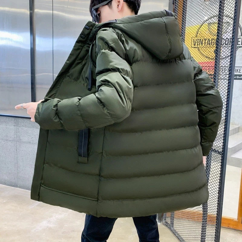 Men's Jacket Winter Warm Puffer Bubble Hooded Coat