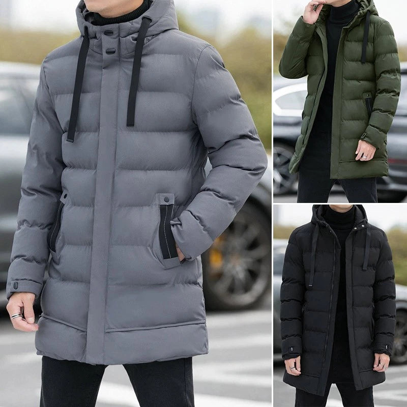 Men's Jacket Winter Warm Puffer Bubble Hooded Coat