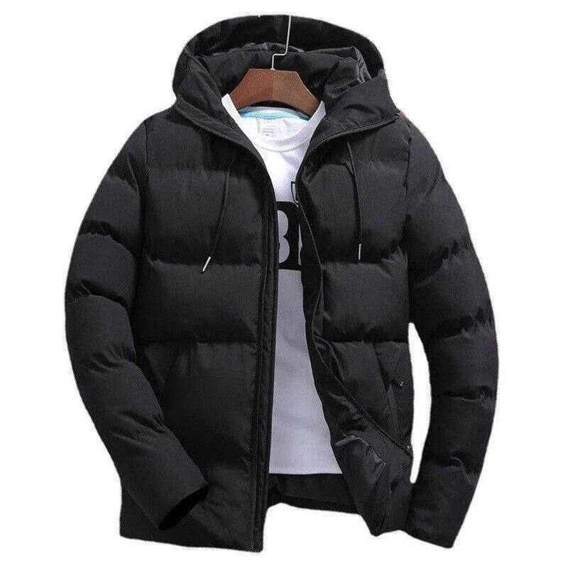 Winter Puffer Jacket Men Bubble Down Hooded Winter Jacket
