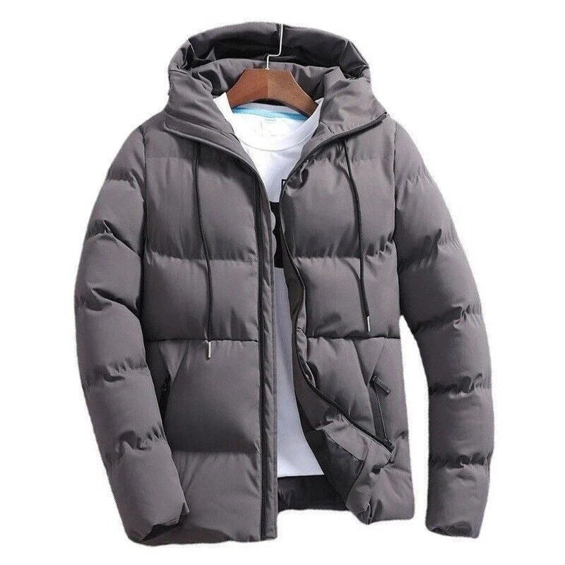 Winter Puffer Jacket Men Bubble Down Hooded Winter Jacket