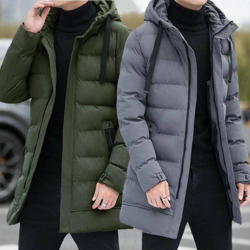 Men's Jacket Winter Warm Puffer Bubble Hooded Coat