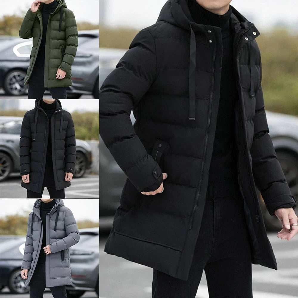 Men's Jacket Winter Warm Puffer Bubble Hooded Coat