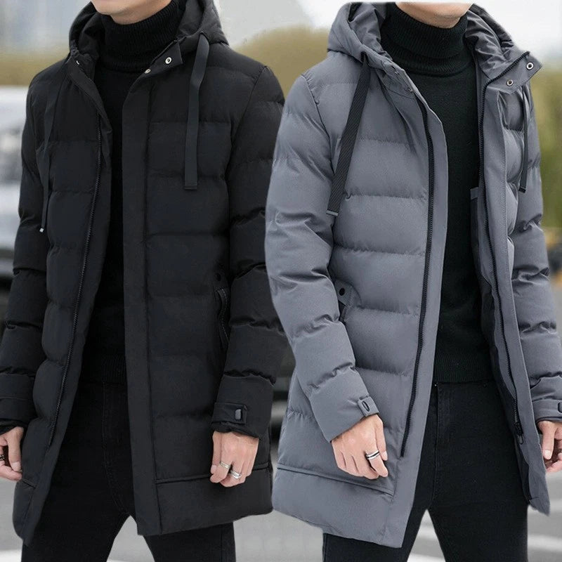 Men's Jacket Winter Warm Puffer Bubble Hooded Coat