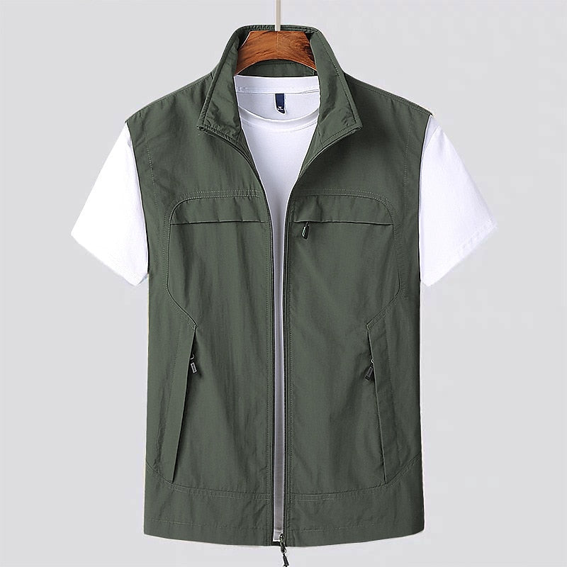 Lightweight Men's Summer Cardigan with Short Sleeves and Quick-Drying