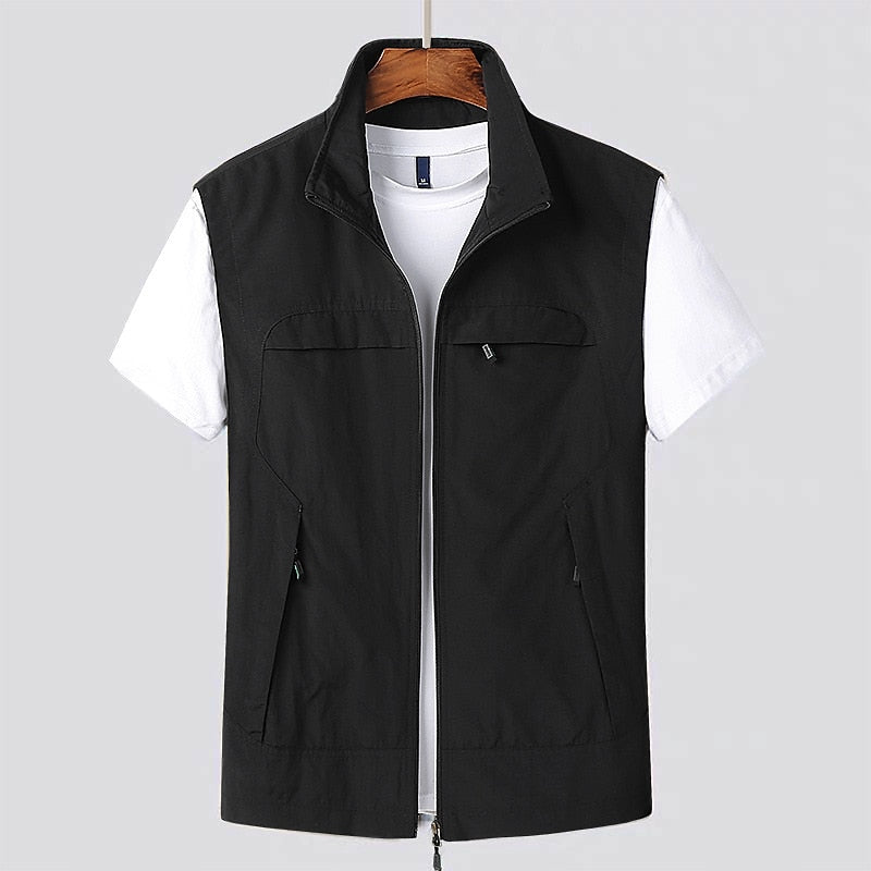 Lightweight Men's Summer Cardigan with Short Sleeves and Quick-Drying