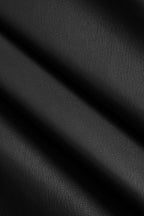 Women’s Luxe Wrap Coat – Faux Leather Belted Trench with Pockets & Sleek Design