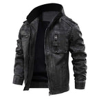 Men's Black Leather Summer Jacket