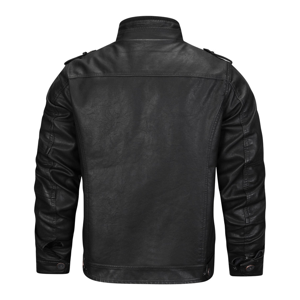 Men's Black Leather Summer Jacket