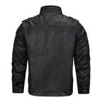 Men's Black Leather Summer Jacket