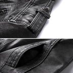 Men's Black Leather Summer Jacket