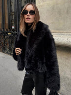Women's Black Faux Fur Jacket