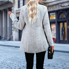 Women's Single Breasted Coat With Notch Lapels