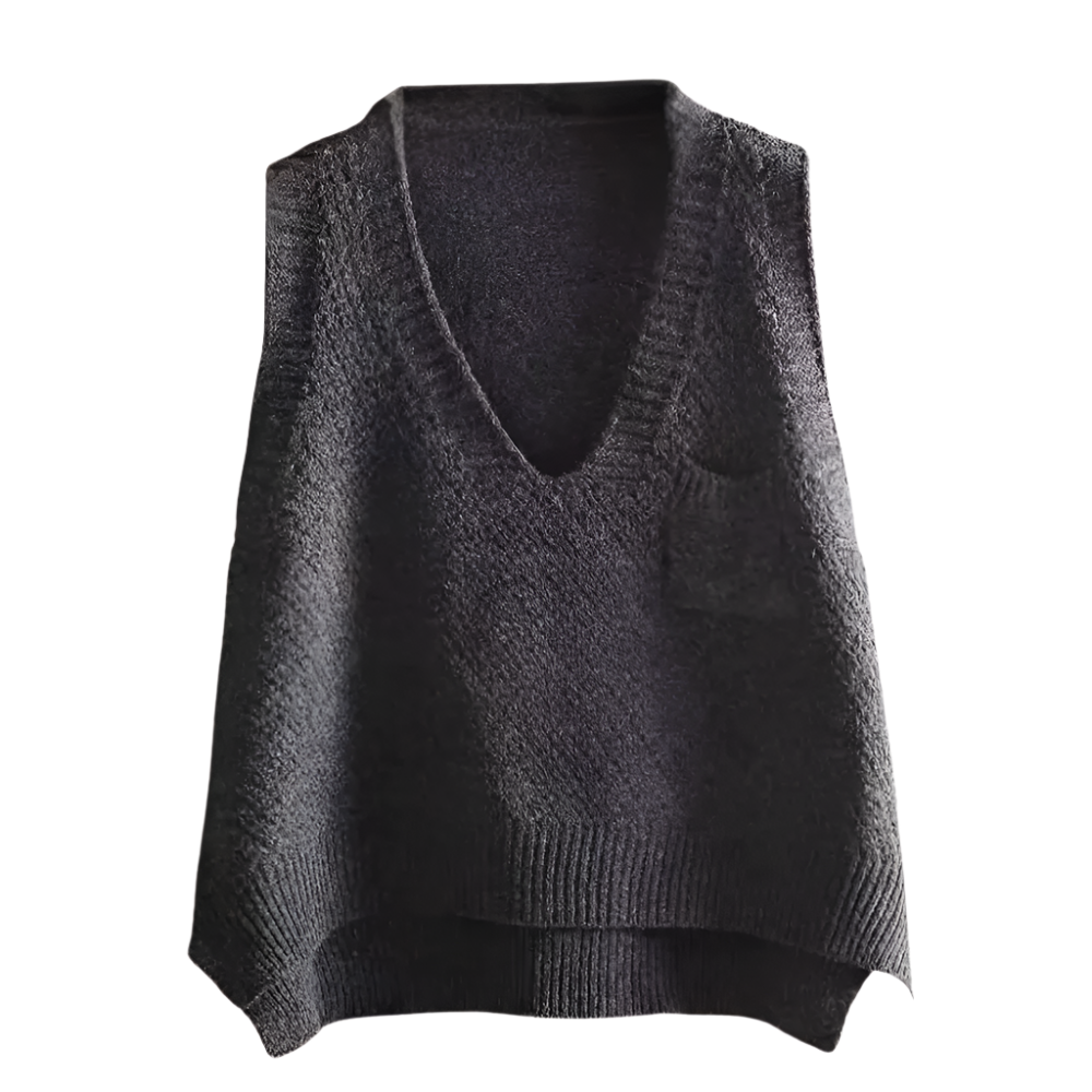 Women's Knitted Sleeveless Summer Vest – Lightweight Cotton Blend