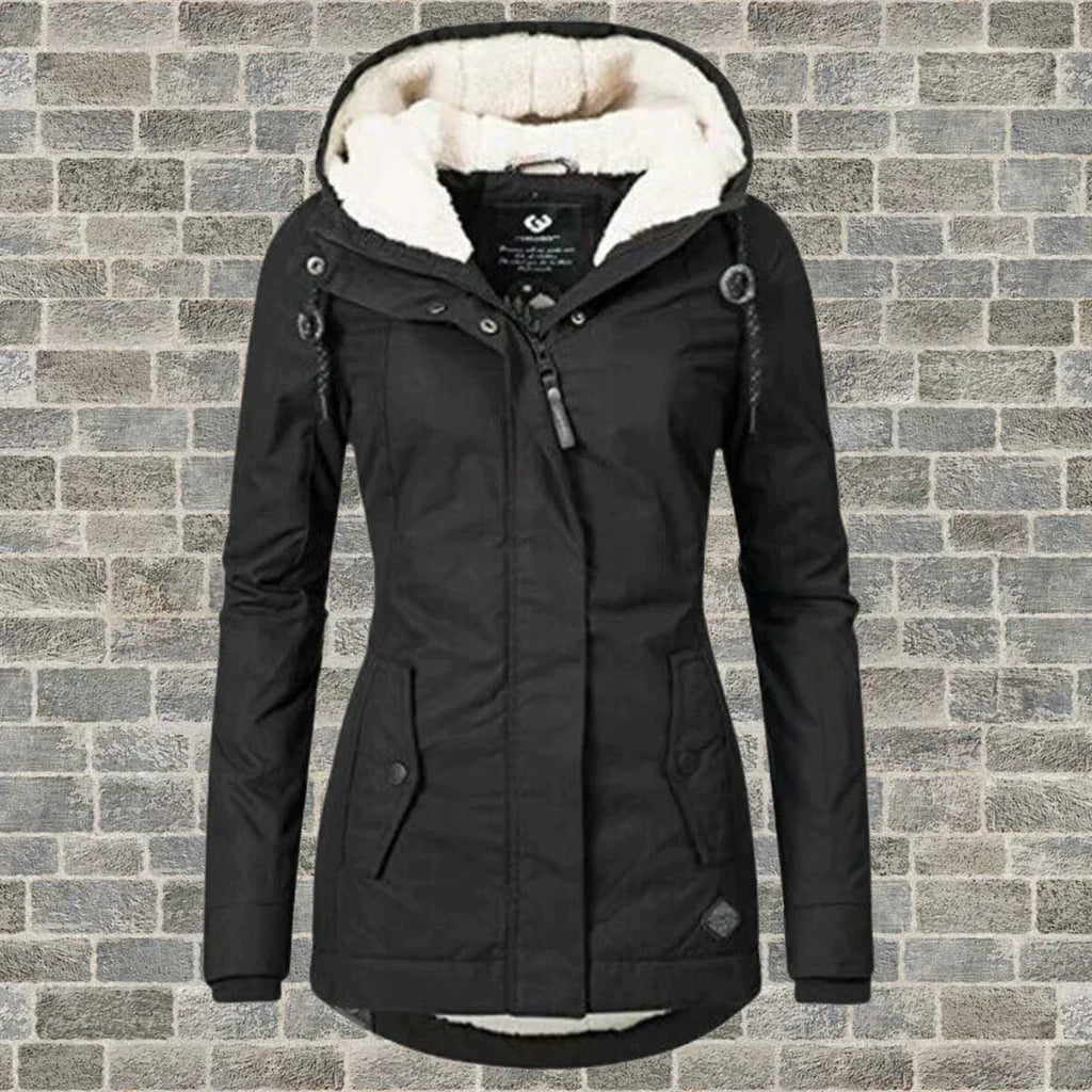 Fashionable Hooded Coat – Women’s Lightweight Warm Autumn Winter Jacket