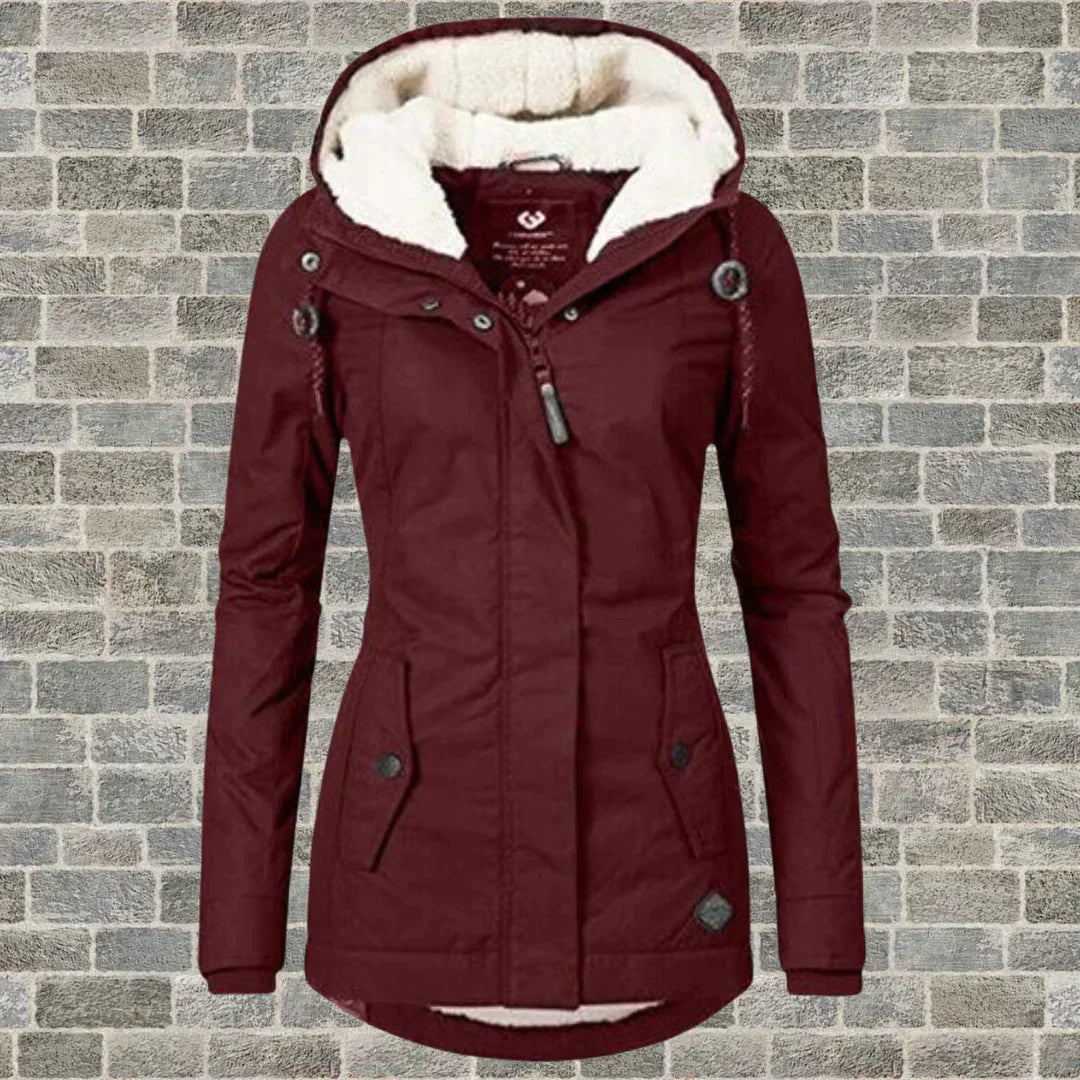 Fashionable Hooded Coat – Women’s Lightweight Warm Autumn Winter Jacket