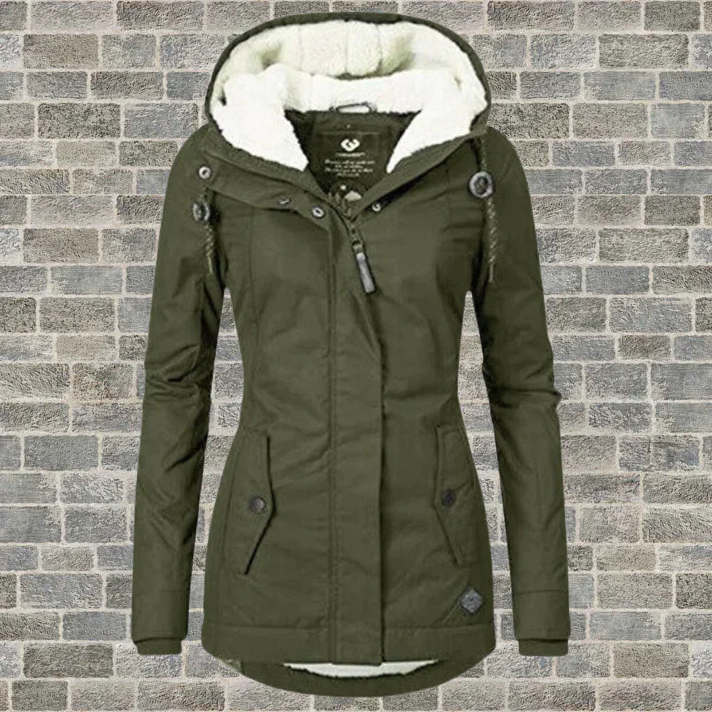 Fashionable Hooded Coat – Women’s Lightweight Warm Autumn Winter Jacket