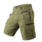Men's Knee-Length Cargo Shorts – Cotton Blend