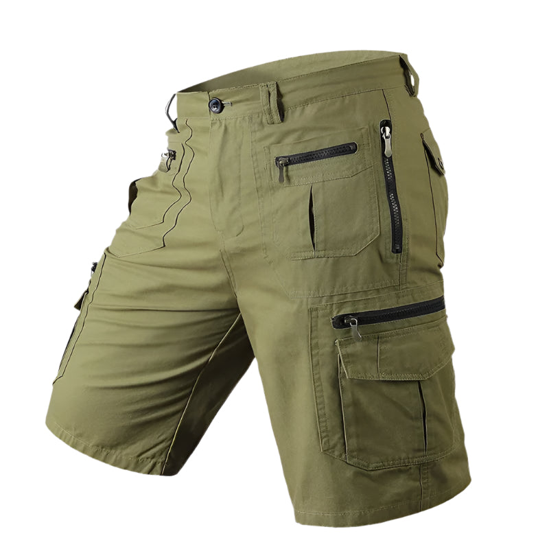 Men's Knee-Length Cargo Shorts – Cotton Blend