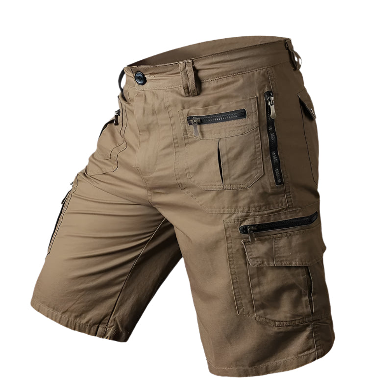 Men's Knee-Length Cargo Shorts – Cotton Blend