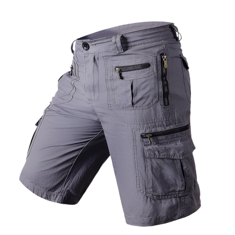 Men's Knee-Length Cargo Shorts – Cotton Blend