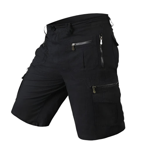 Men's Knee-Length Cargo Shorts – Cotton Blend