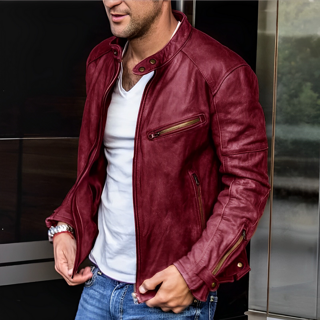 Luxe Elegant Leather Jacket - Alton