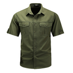 Men's Long Sleeve Cargo Shirt – Cotton Blend