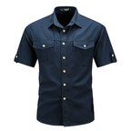 Men's Long Sleeve Cargo Shirt – Cotton Blend