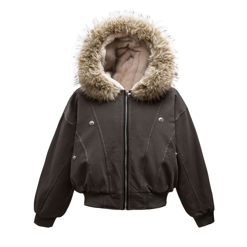 Fur Collar Hooded Winter Jacket